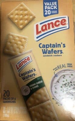 Cream Cheese & Chives Captain's Wafers Sandwich Crackers