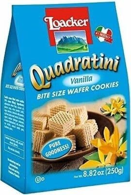Quadratini Bite Size Wafer Cookies, Vanilla