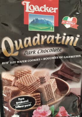 Quadratini Dark Chocolate Bite Size Wafer Cookies