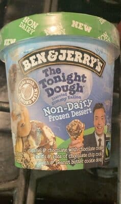 The Tonight Dough Caramel & Chocolate With Chocolate Cookie Swirls & Gobs Of Chocolate Chip Cookie Dough & Peanut Butter Cookie Dough Non-Dairy Frozen Dessert