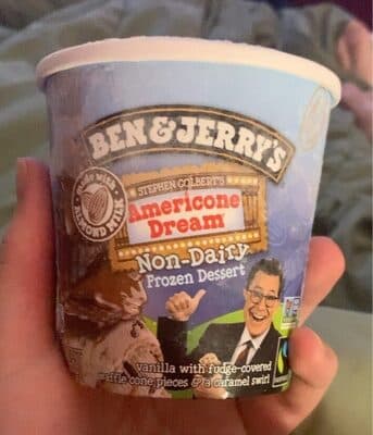 Americone Dream Vanilla With Fudge-Covered Waffle Cone Pieces & A Caramel Swirl Non-Dairy Frozen Dessert