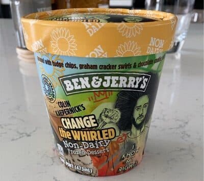 Change The Whirled Caramel With Fudge Chips, Graham Cracker Swirls & Chocolate Cookie Swirls Non-Dairy Frozen Dessert