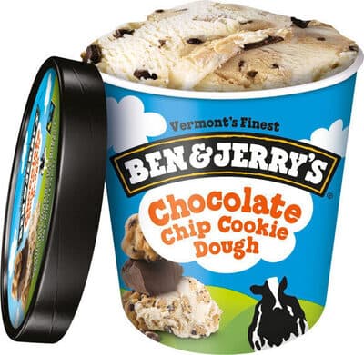 Chocolate Chip Cookie Dough Vanilla Ice Cream With Gobs Of Chocolate Chip Cookie Dough