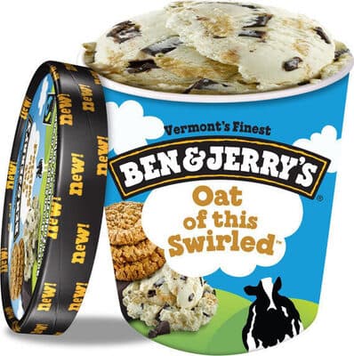 Oat of This Swirled Buttery Brown Sugar Ice Cream with Fudge Flakes & Oatmeal Cinnamon Cookie Swirls