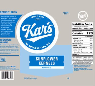Roasted, Salted Sunflower Kernels Trail Mix