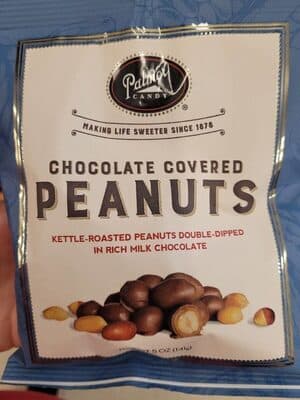 Chocolate Covered Kettle-Roasted Peanuts Double-Dipped in Rich Milk Chocolate