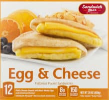 Egg & Cheese Flatbread Pocket Sandwiches