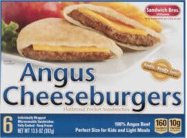 Burger Melts Beef Patty & Cheese Pita Sandwiches