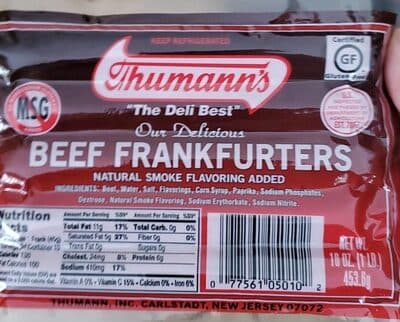 Beef Frankfurters