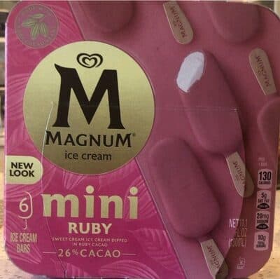 Ruby Sweet Cream Ice Cream Dipped in Ruby Cacao Mini Ice Cream Bars