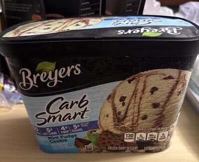Carb smart mint fudge cookie ice cream