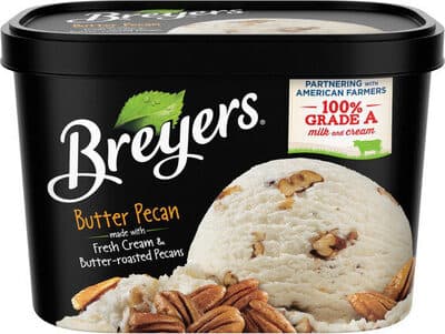 Butter Pecan Vanilla Flavor and Real Pecan Pieces Frozen Dairy Dessert