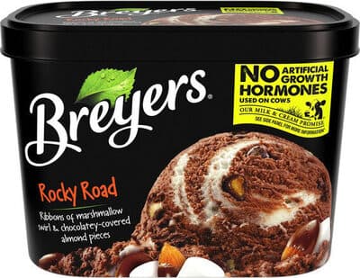 Rocky Road Chocolate Flavor, Marshmallow Flavor Swirl and Chocolatey Coated Almonds Frozen Dairy Dessert