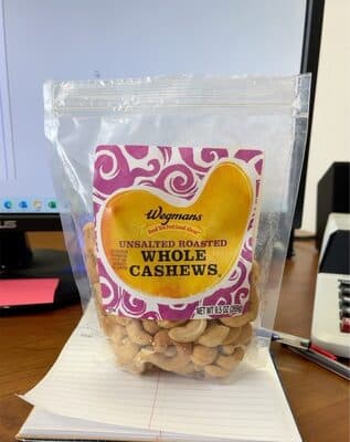 Unsalted Roasted Whole Cashews