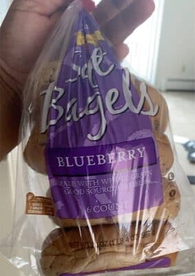 Blueberry Soft Bagels Made With Whole Grain