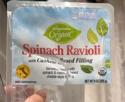 Spinach ravioli