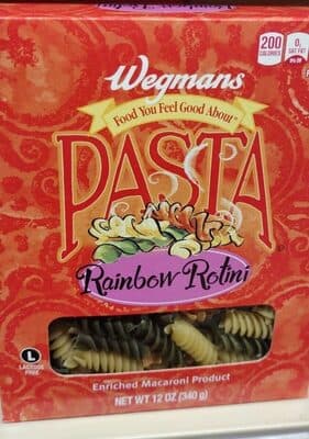 Rainbow Rotini Pasta