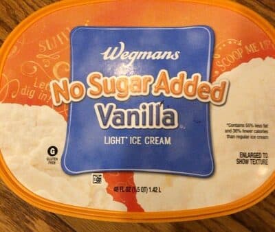 No sugar added vanilla light ice cream