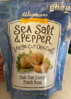 Sea Salt & Pepper Large Cut Croutons Crunchy French Bread