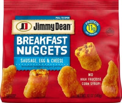 Sausage, Egg & Cheese Breaded Nugget-Shaped Patties Breakfast Nuggets