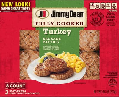 Turkey Fully Cooked Sausage Patties