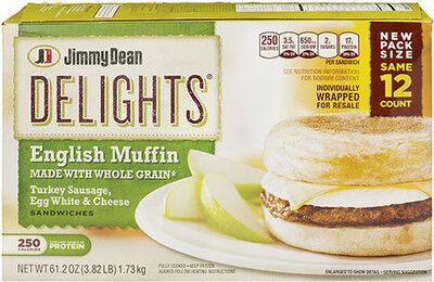 Turkey Sausage, Egg White & Cheese English Muffin Sandwiches
