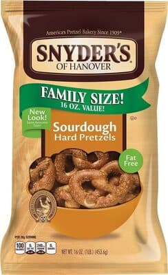 SNYDER'S OF HANOVER, SOURDOUGH HARD PRETZELS