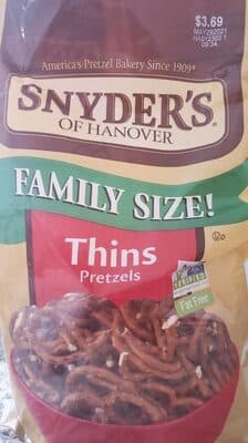 SNYDER'S OF HANOVER, THINS PRETZELS