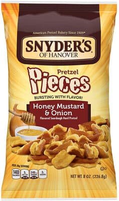 Honey Mustard & Onion Flavored Sourdough Hard Pretzel Pieces