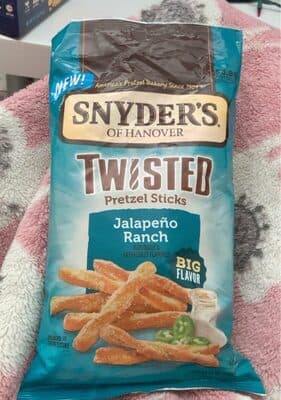 Jalapeno Ranch Flavored Twisted Pretzel Sticks