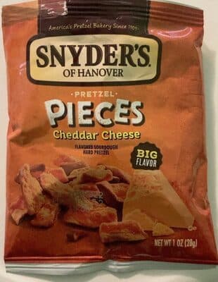 Pretzel pieces cheddar cheese