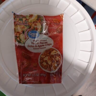 Maple Glazed Pecan Pieces, Dates & Apple Chips Salad Topper
