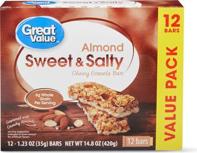 Almond Sweet & Salty Chewy Granola Bars