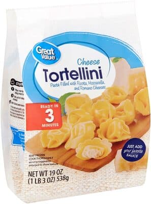 Cheese Pasta Filled with Ricotta, Mozzarella, and Romano Cheeses Tortellini