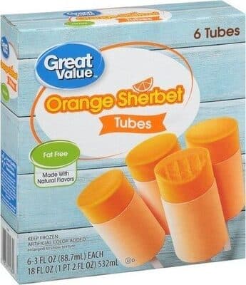 Orange Sherbet Tubes