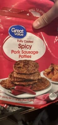 Spicy Fully Cooked Pork Sausage Patties
