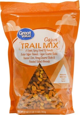 Cajun A Sweet, Spicy Blend of Peanuts, Butter Toffee Peanuts, Cajun Sesame Sticks, Toasted Corn, Honey Sesame Sticks & Almonds Trail Mix