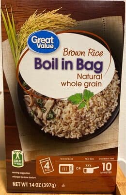 Brown Rice Boil in Bag Natural whole grain