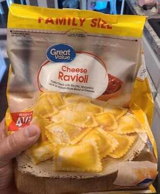 Five Cheese Enriched Pasta Filled with Ricotta, Asiago, Parmesan, Mozzarella and Romano Cheeses Ravioli