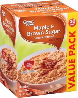 Maple & Brown Sugar Flavored Instant Oatmeal