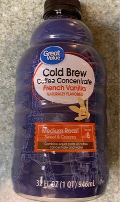 Cold Brew Coffee Concentrate French Vanilla