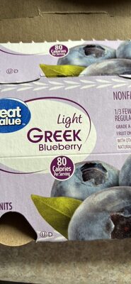 Blueberry Fruit On The Bottom Light Greek Nonfat Yogurt