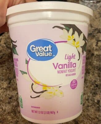Light Vanilla Nonfat Yogurt