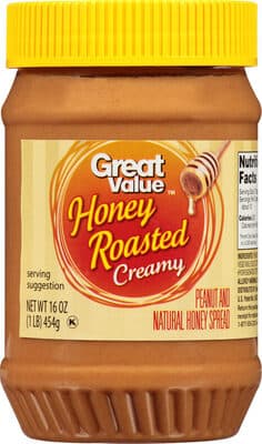 Great Value, Honey Roasted Creamy Peanut and Natural Honey Spread