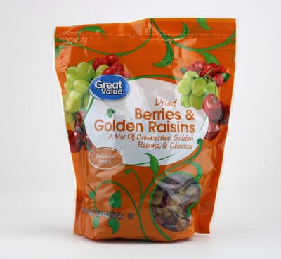 Berries & Golden Raisins Dried A Mix Of Cranberries, Golden Raisins, & Cherries