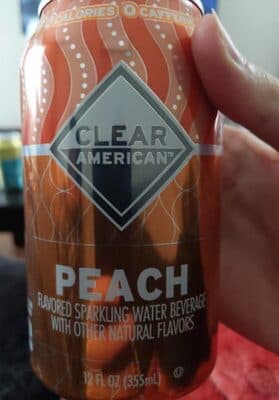 Peach Flavored Sparkling Water Beverage