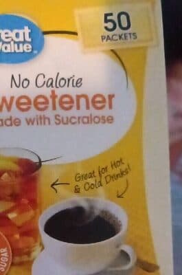 No Calorie Sucralose Sweetener Packets