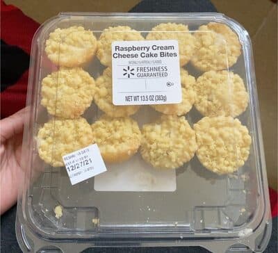 Raspberry Cream Flavored Cheese Cake Bites
