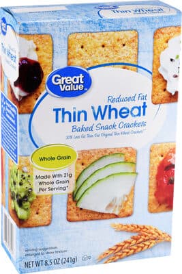 Thin Wheat Reduced Fat Baked Snack Crackers