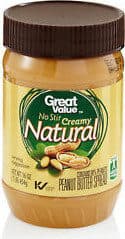 Creamy No Stir Natural Peanut Butter Spread